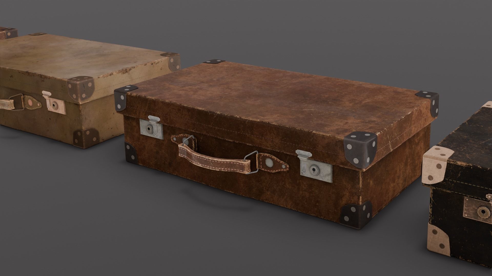 Suitcase Pack 3D Model Low-poly 3D model_12
