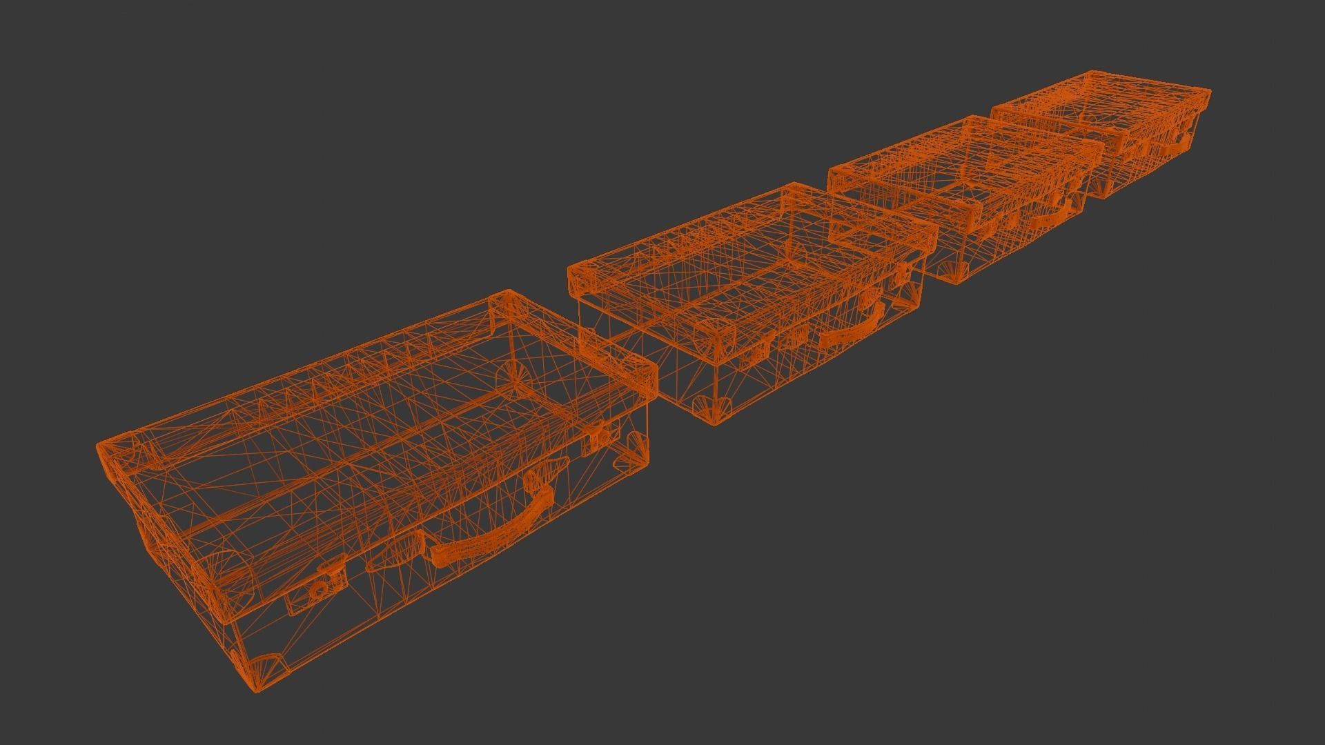 Suitcase Pack 3D Model Low-poly 3D model_10