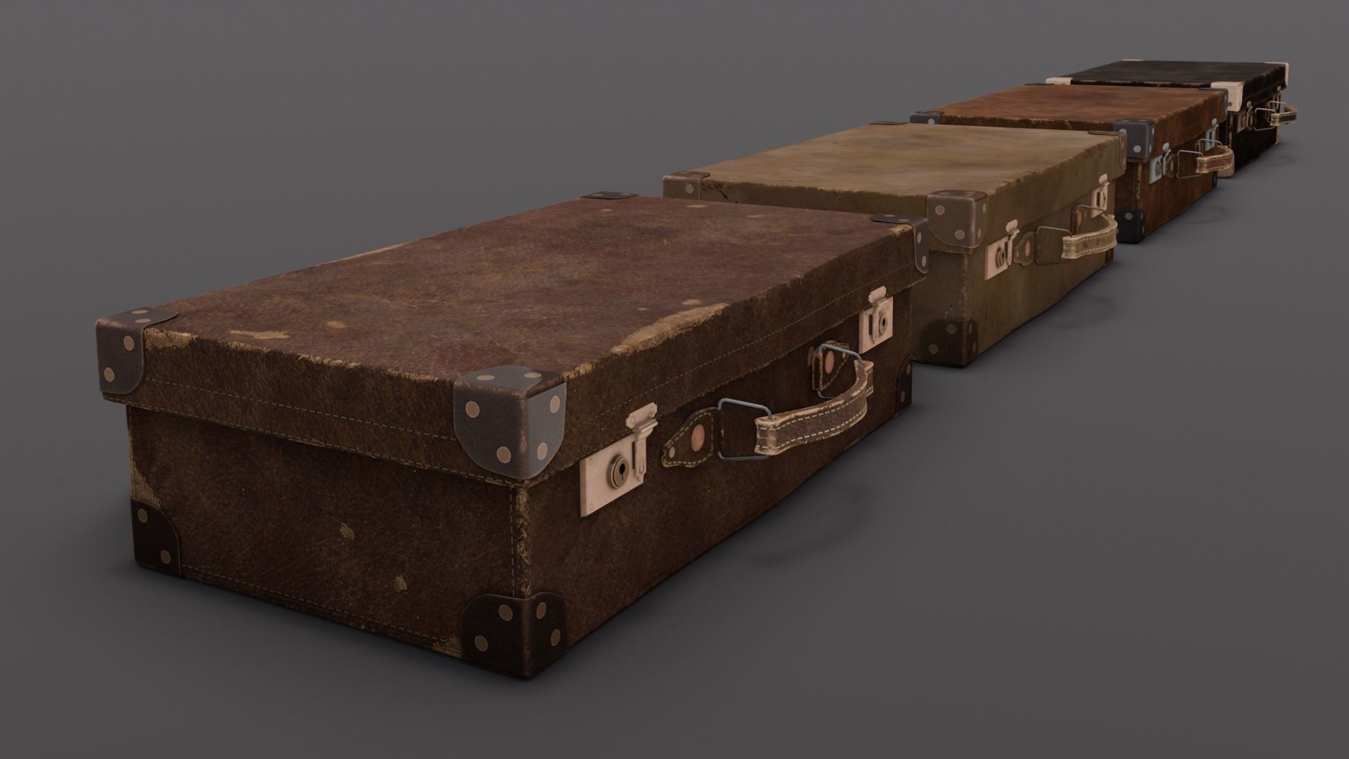 Suitcase Pack 3D Model Low-poly 3D model_11