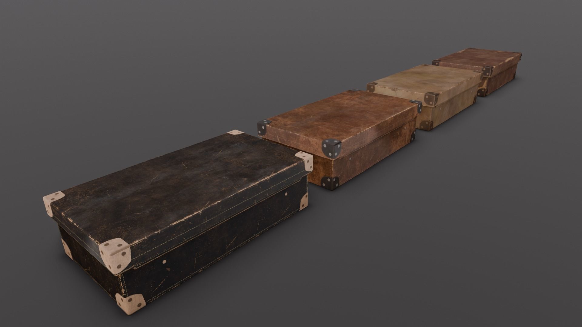 Suitcase Pack 3D Model Low-poly 3D model_3