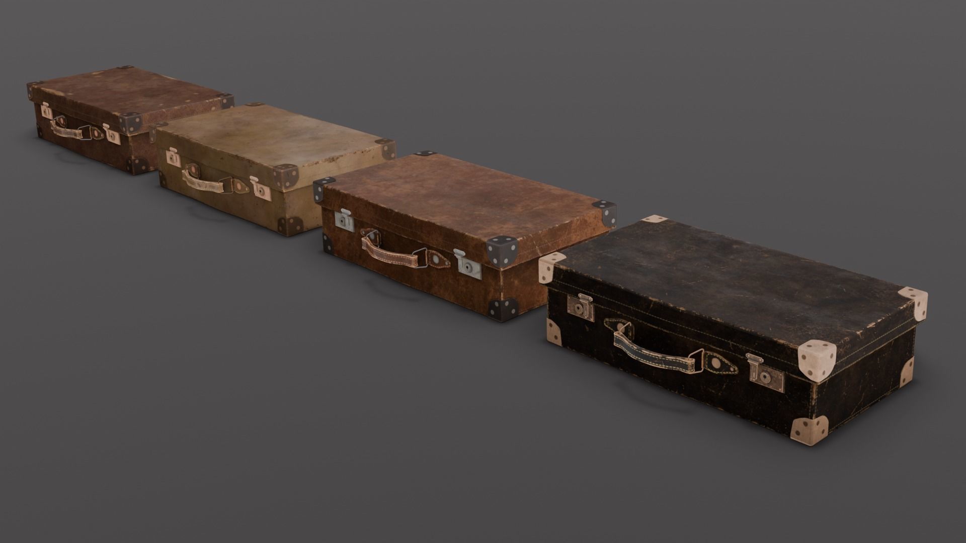 Suitcase Pack 3D Model Low-poly 3D model_17