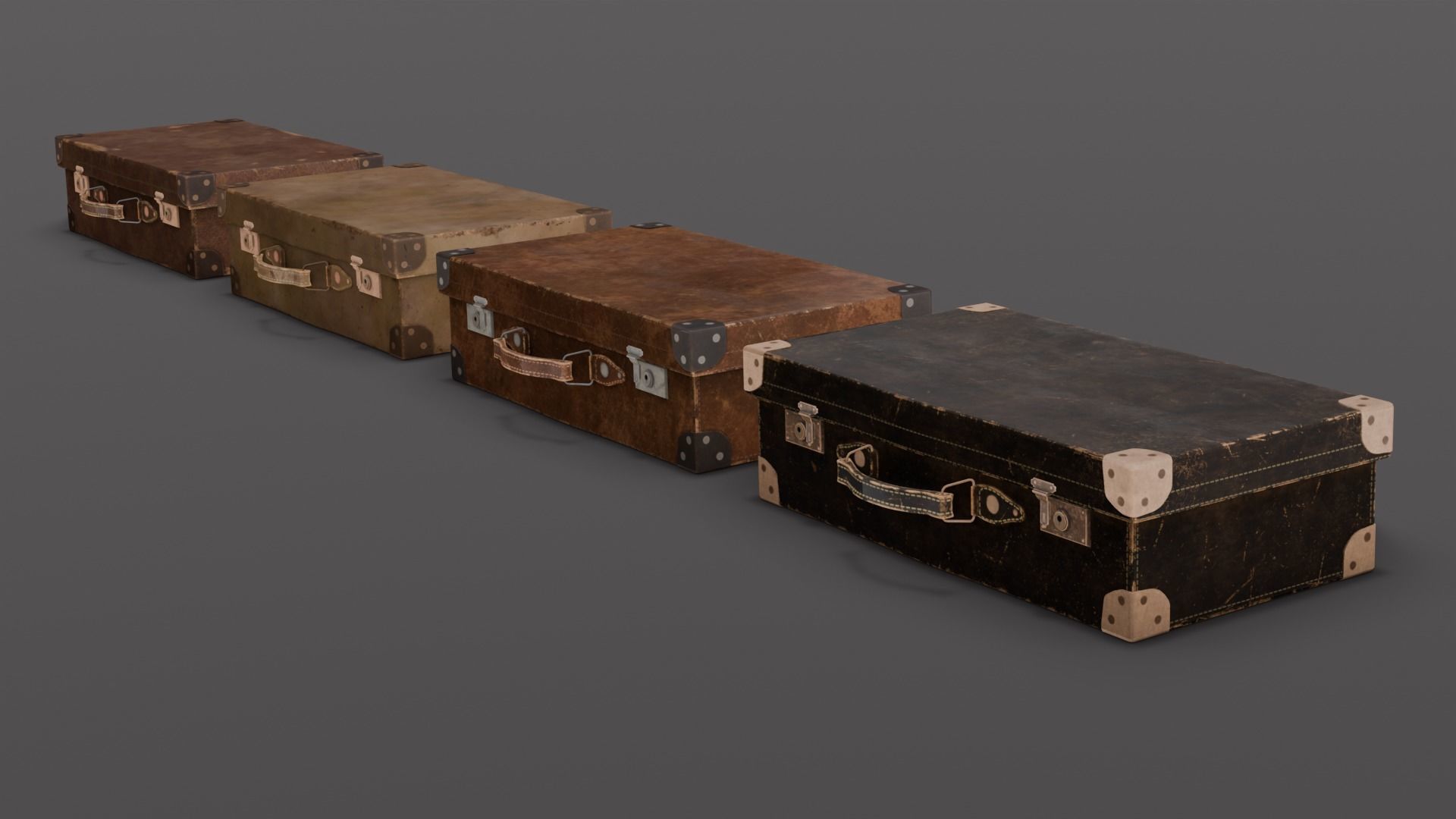 Suitcase Pack 3D Model Low-poly 3D model_13