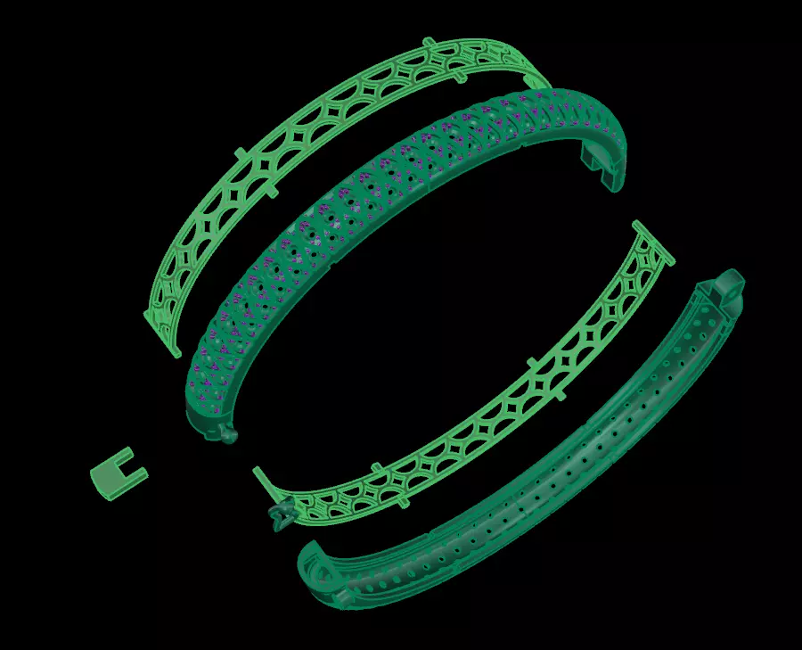 bracelets fashion diamond 3D print model_0