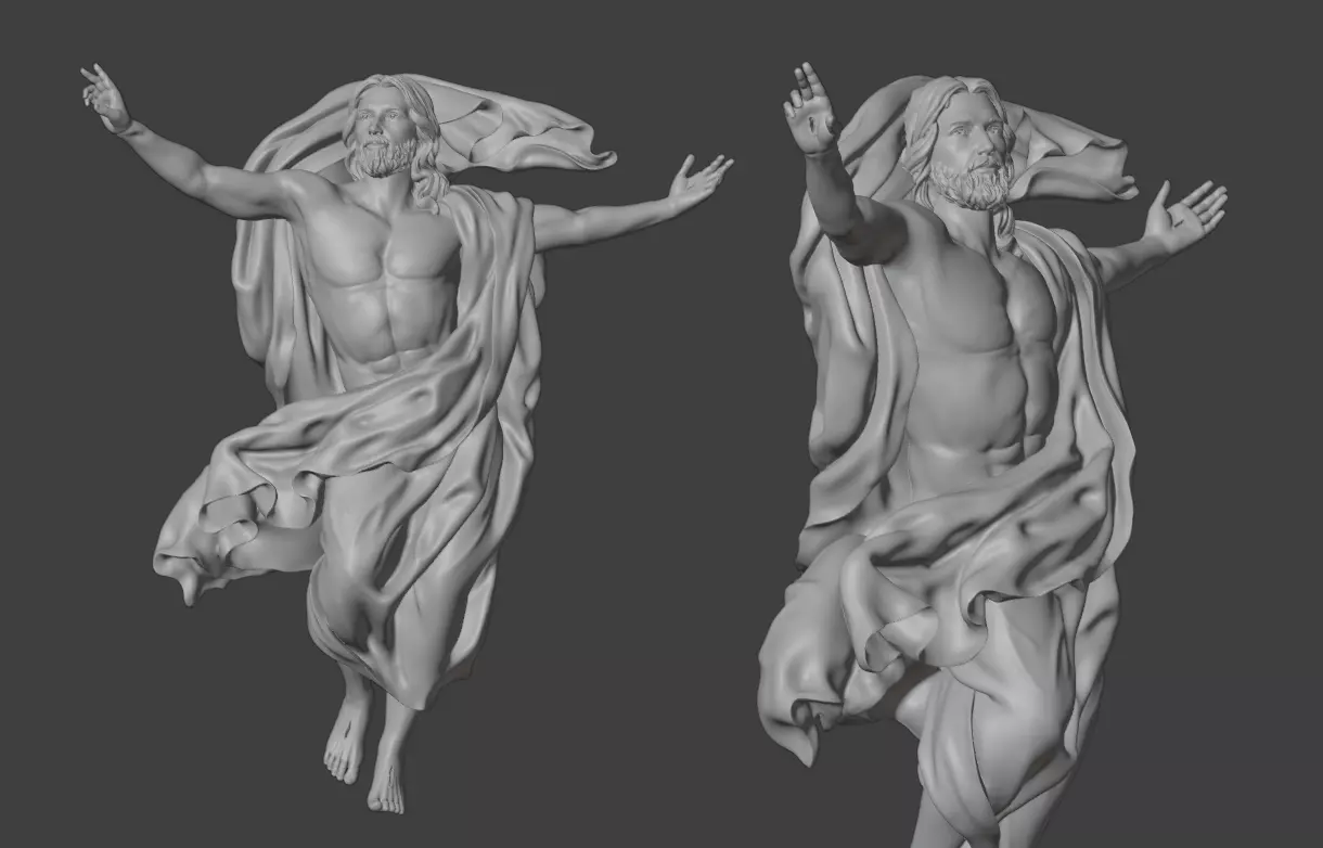 God ascended to heaven 3D print model