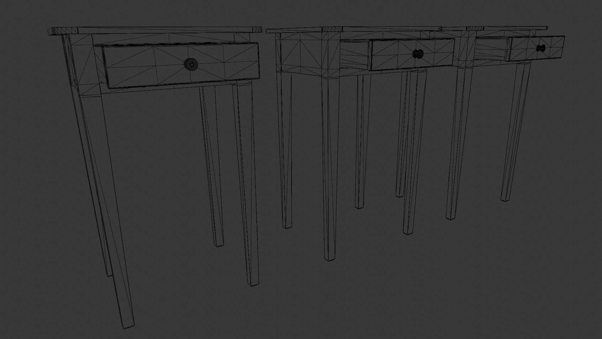 Wooden Drawer Pack 3D Model Low-poly 3D model_14