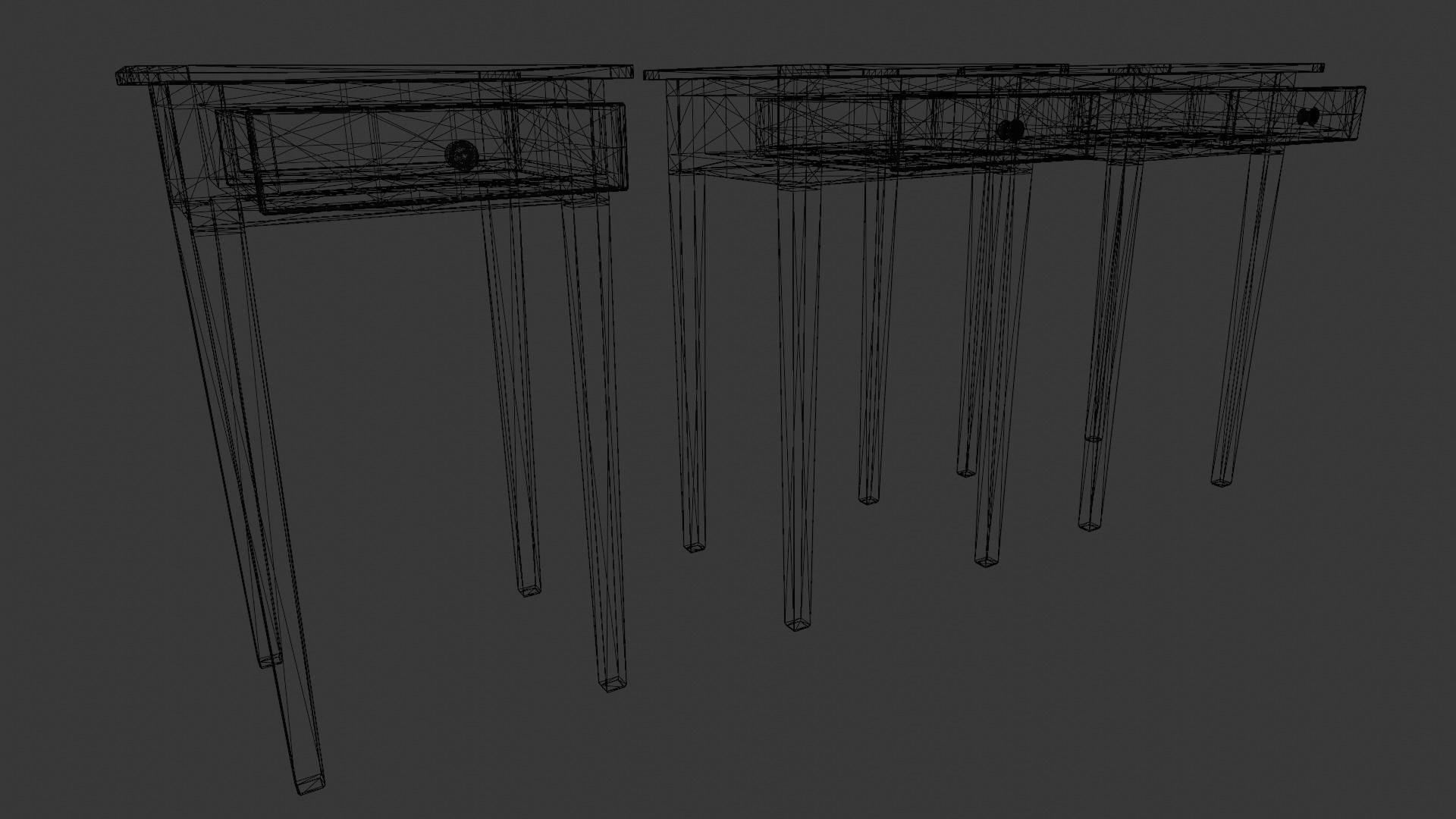 Wooden Drawer Pack 3D Model Low-poly 3D model_11