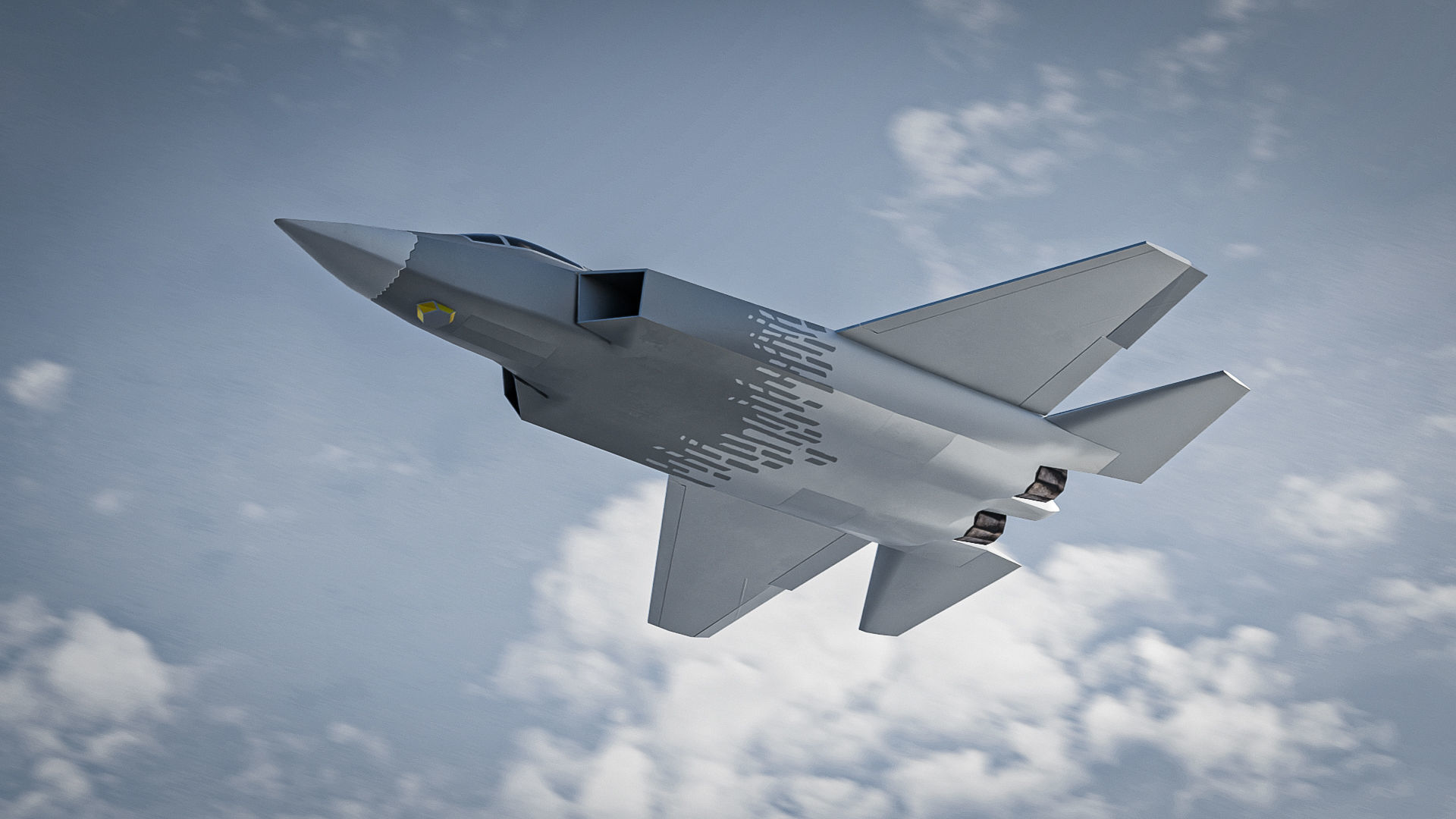 TUSAS KAAN Low-poly 3D model_4