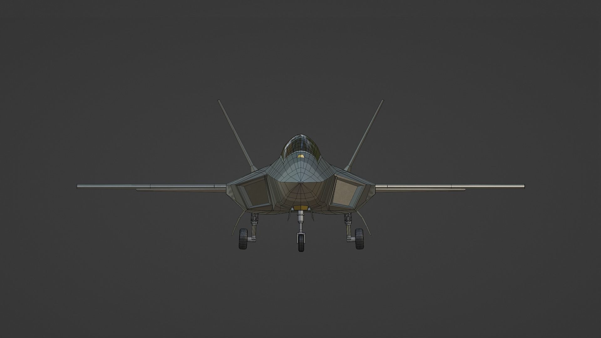 TUSAS KAAN Low-poly 3D model_10