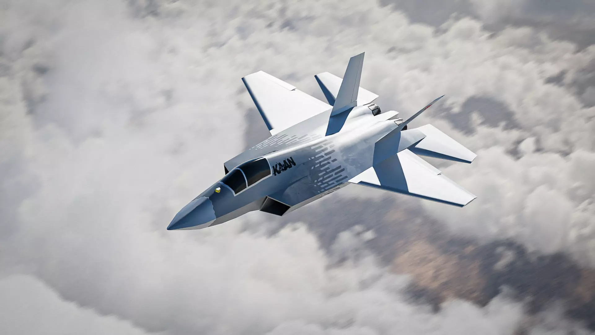 TUSAS KAAN Low-poly 3D model_0