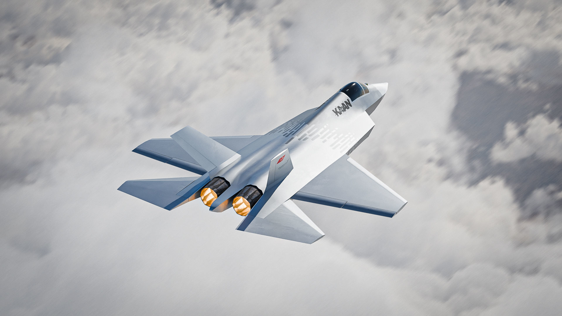 TUSAS KAAN Low-poly 3D model_2