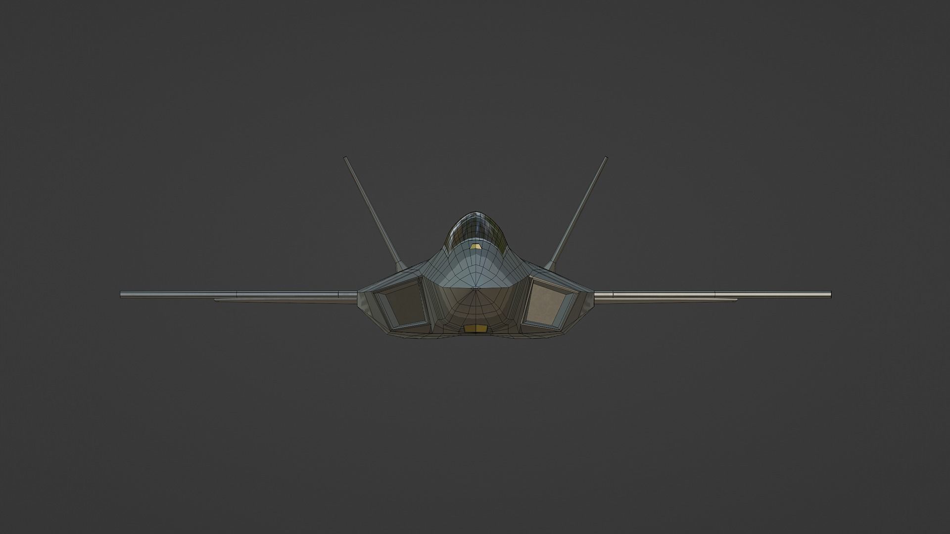 TUSAS KAAN Low-poly 3D model_9
