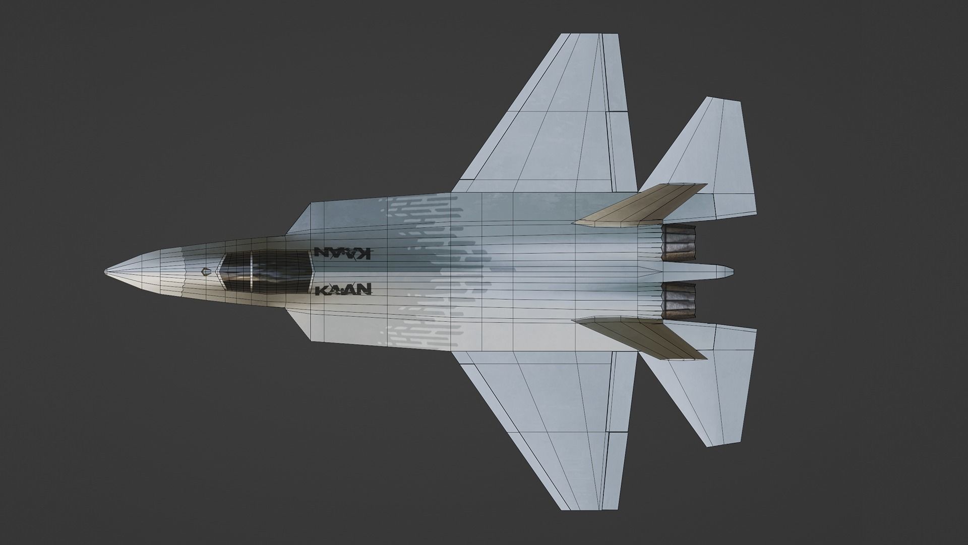 TUSAS KAAN Low-poly 3D model_8