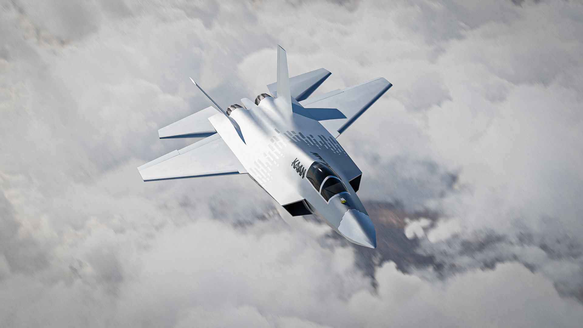 TUSAS KAAN Low-poly 3D model_3