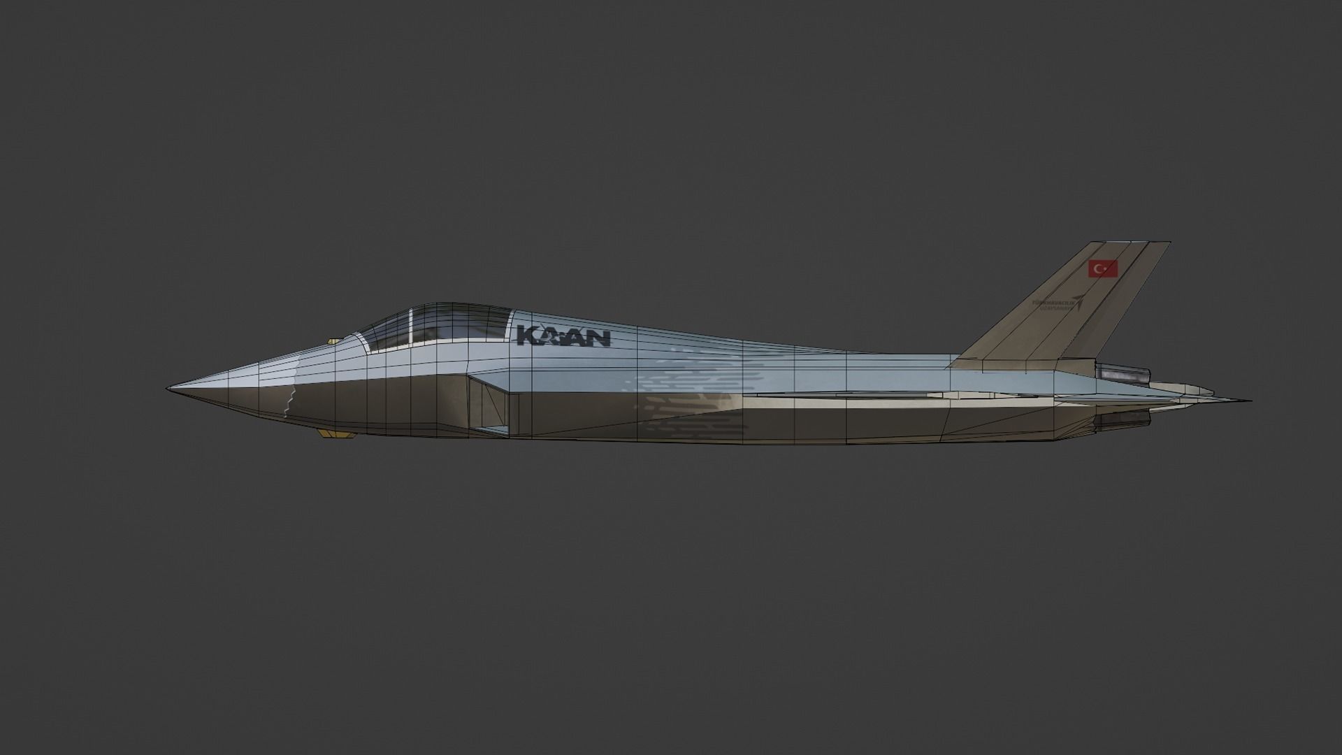 TUSAS KAAN Low-poly 3D model_6