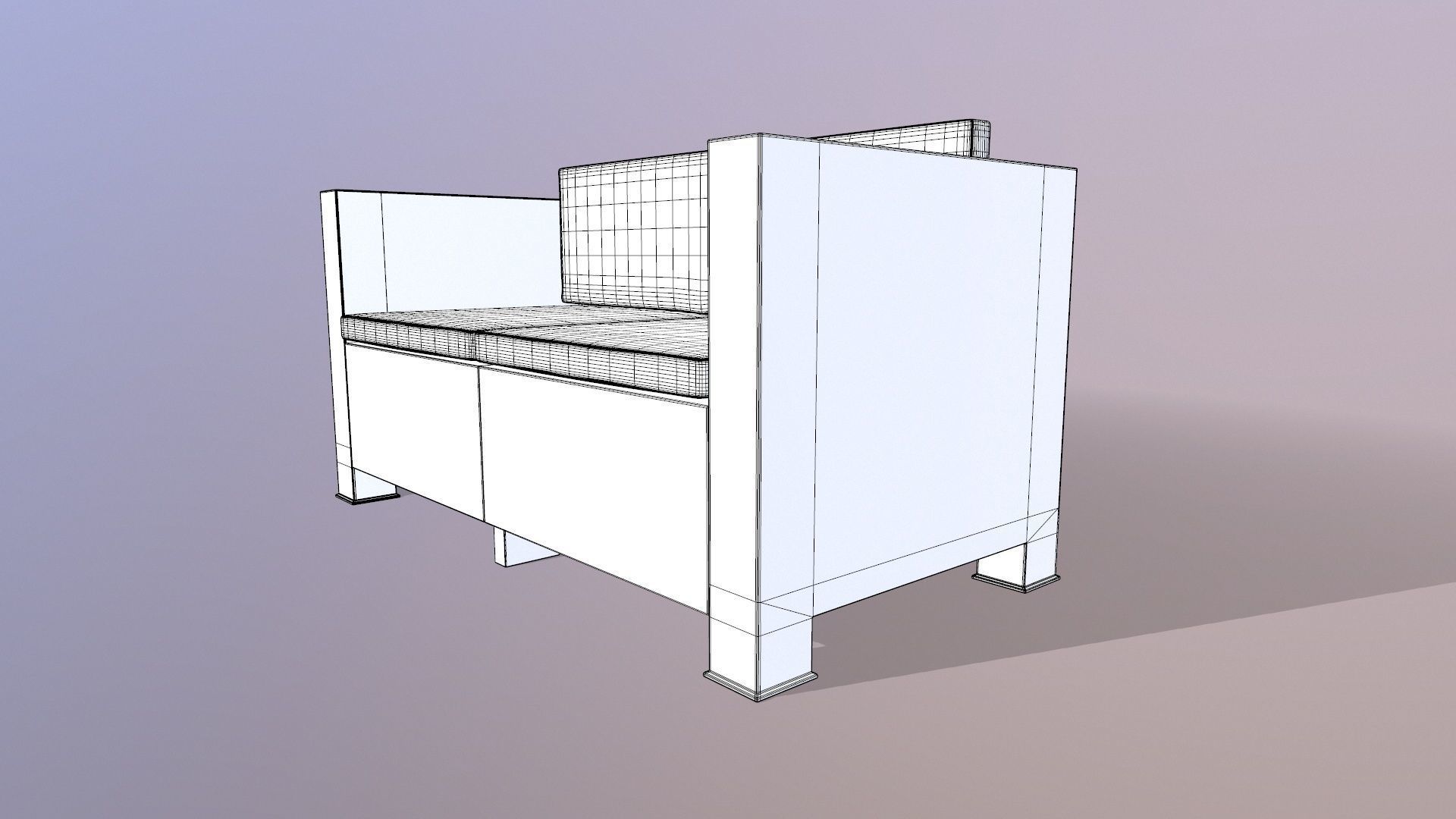 Sofa 2 Seater 3D model_9