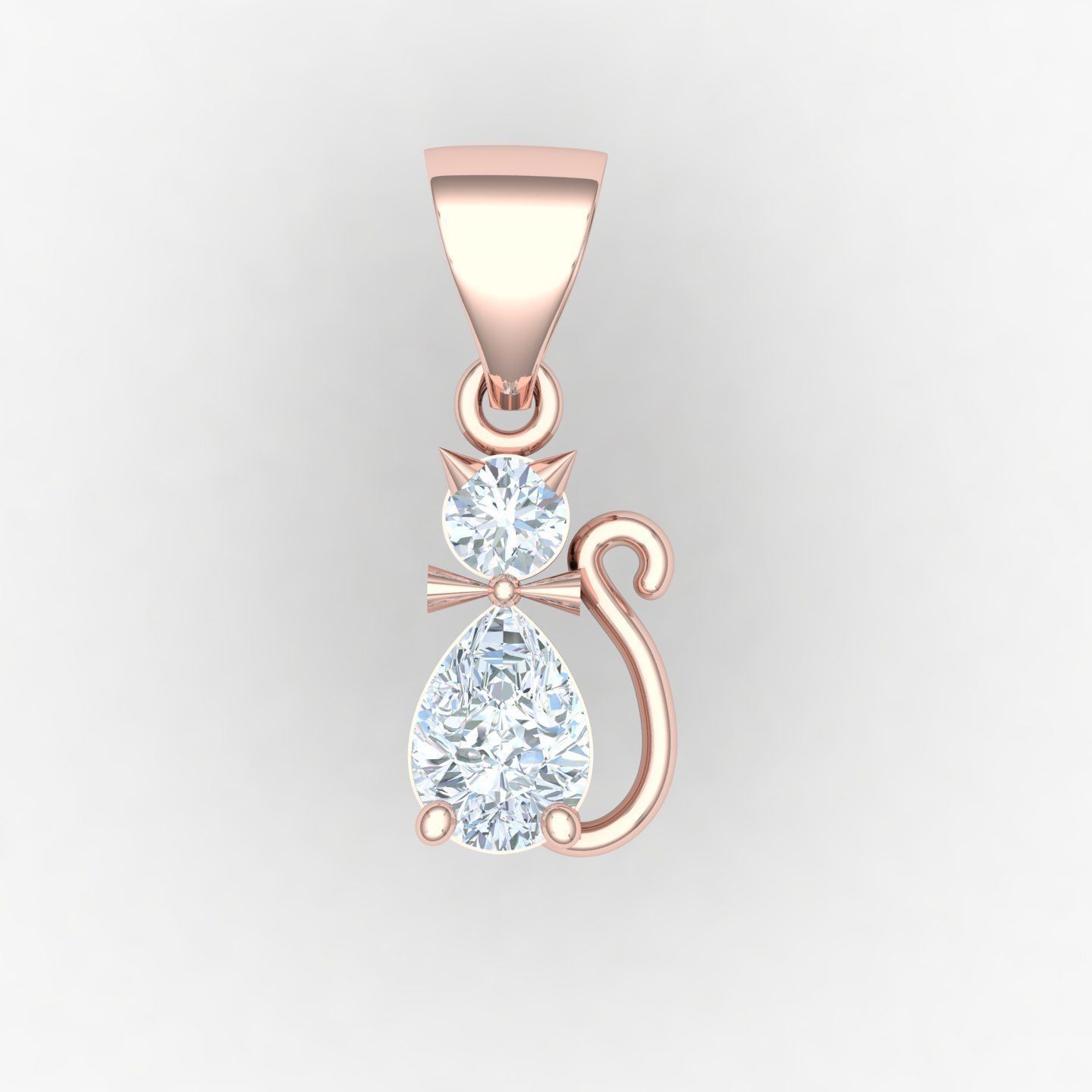 Cat pendant 01 3D print model_6