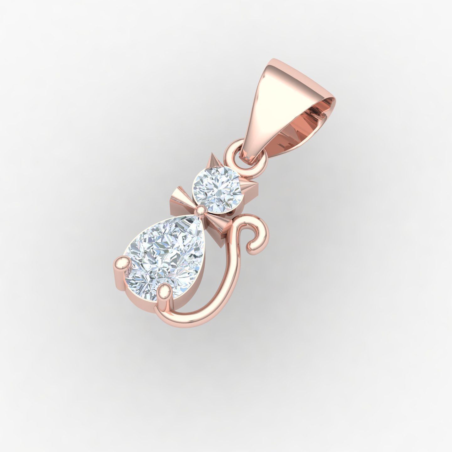 Cat pendant 01 3D print model_8