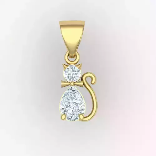 Cat pendant 01 3D print model