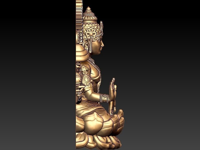 Asth Laxmiji Pendant 3D print model_3