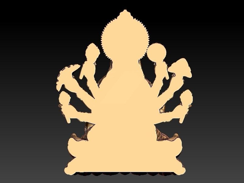 Asth Laxmiji Pendant 3D print model_6
