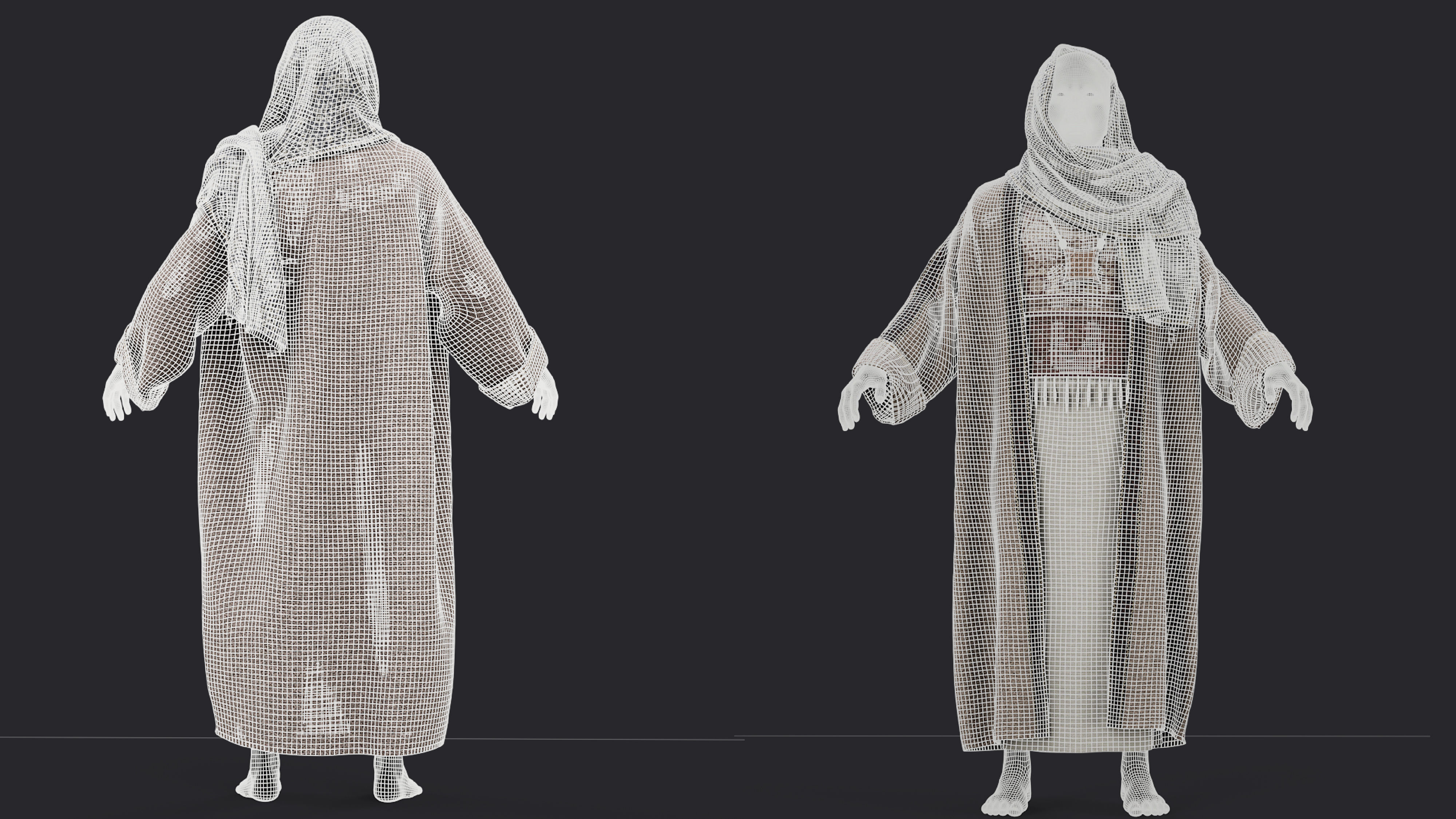 3D traditional character clothing 3D model_5