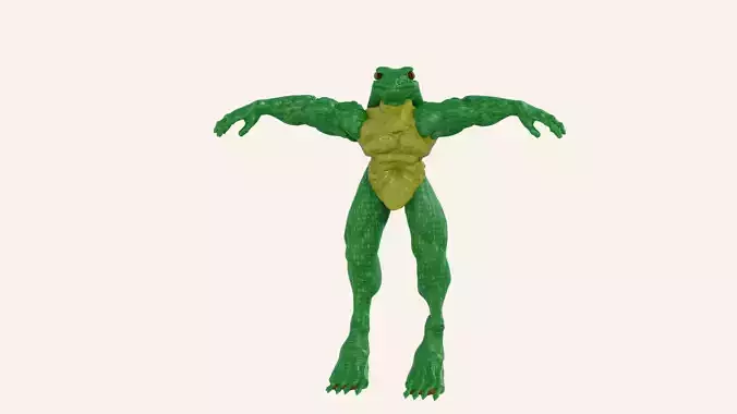 Frogman creature 3D model