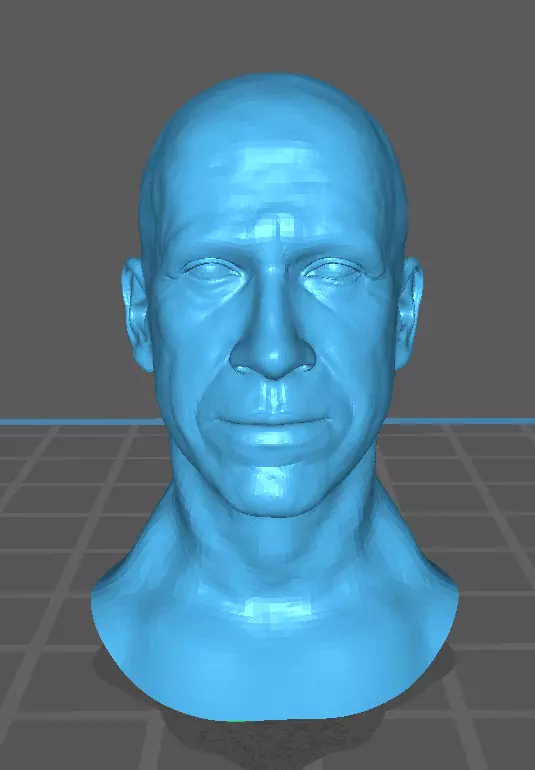 Chuck norris base head likeness 3D print model_0