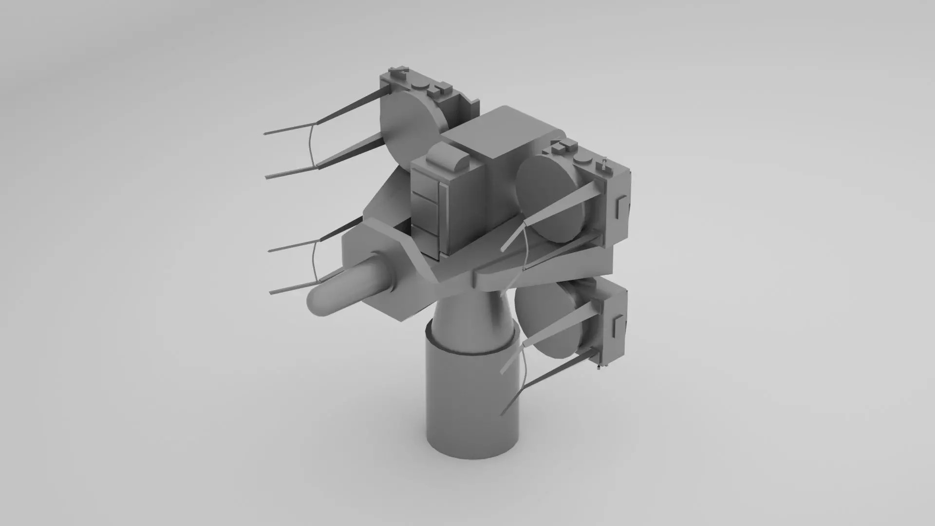 Seacat Sea Cat Missile Quad Launcher 3D model