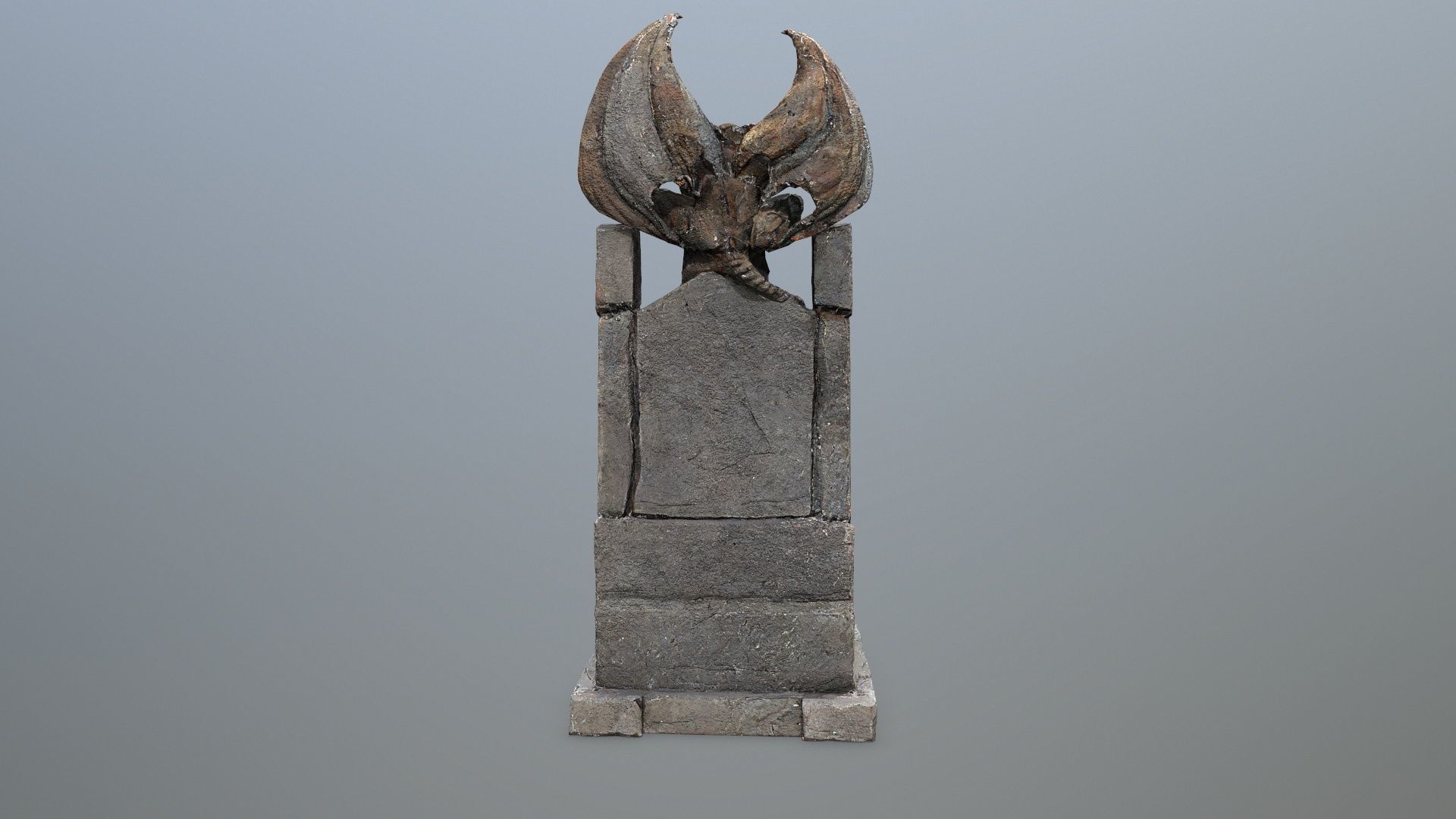 Devil Stone Throne Low-poly 3D model_7