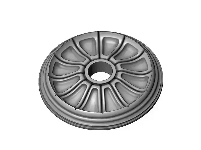 Carved curved classic 450mm ceiling medalion rosette relief