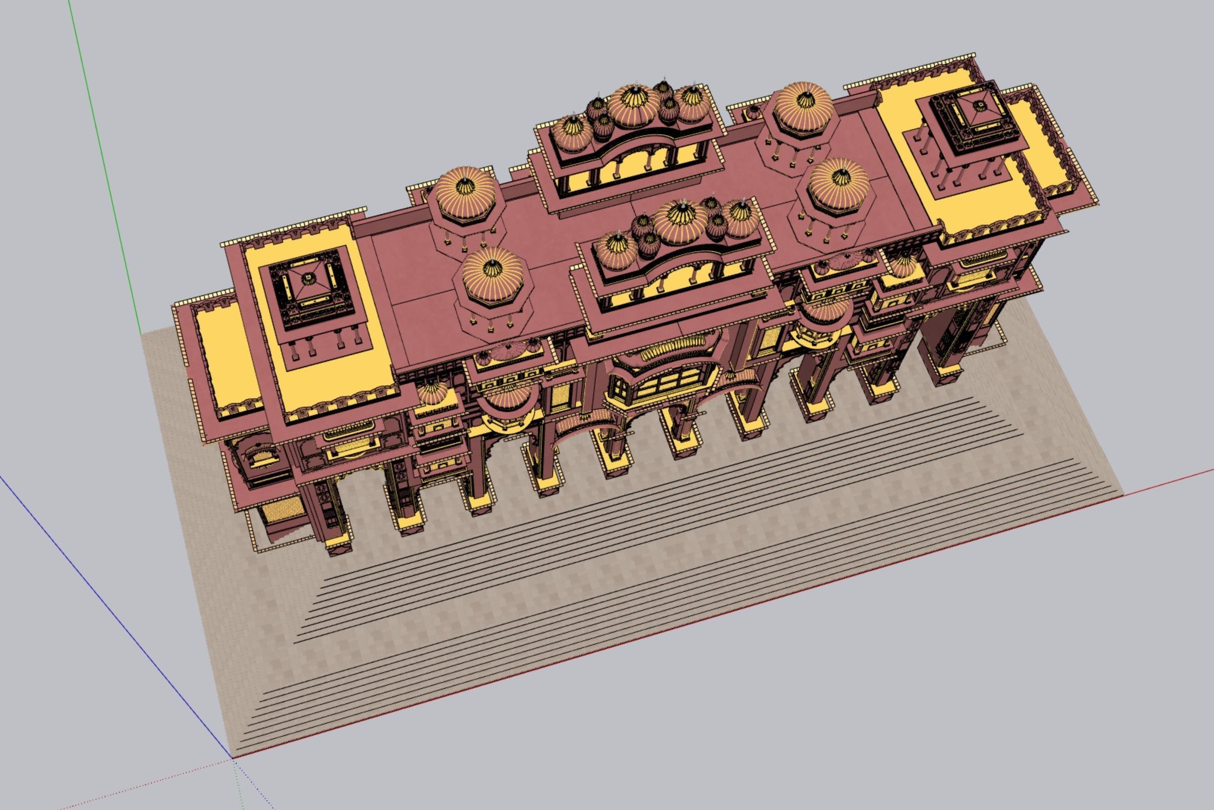 Patrika gate Jaipur 3D model_5