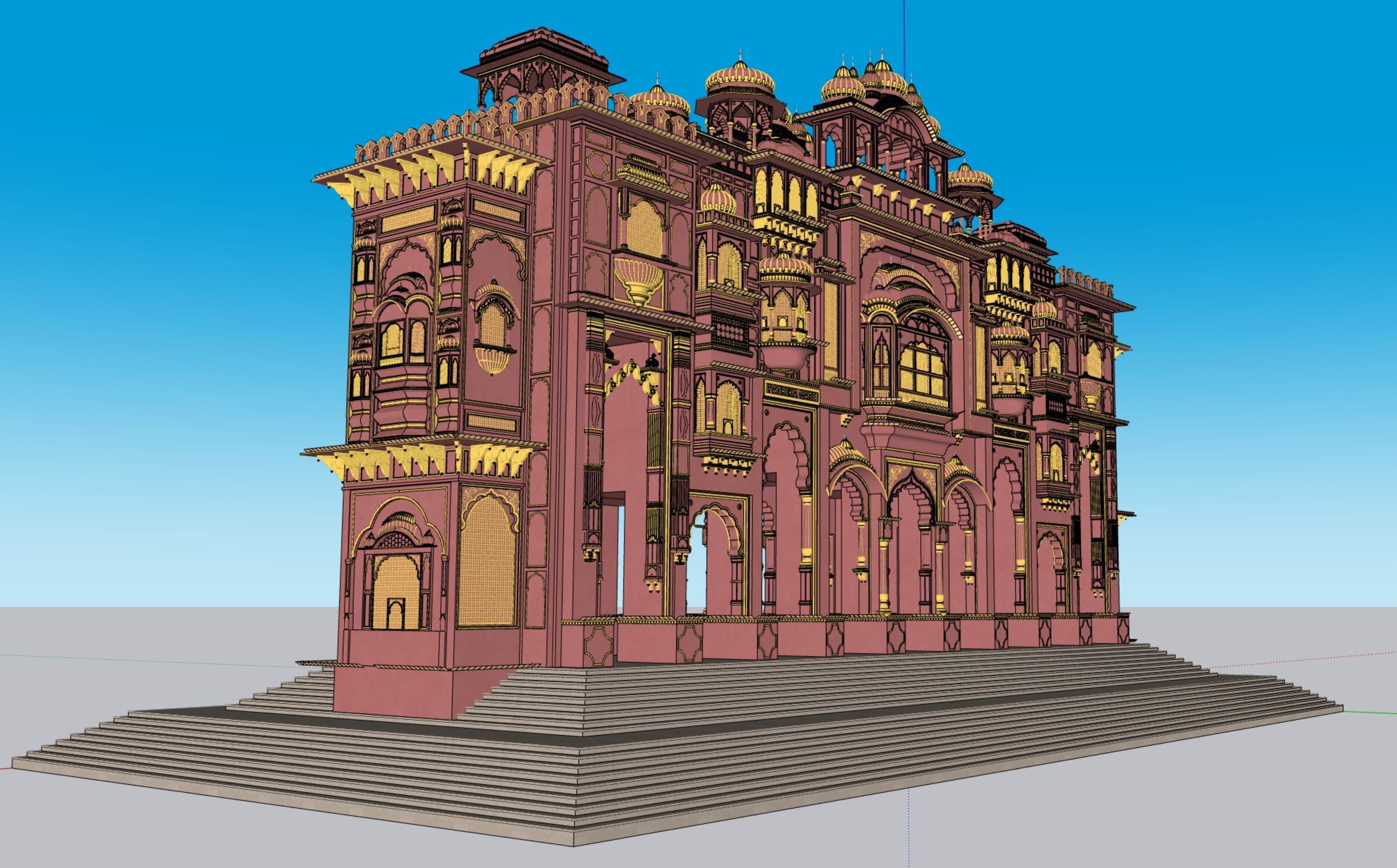 Patrika gate Jaipur 3D model_3