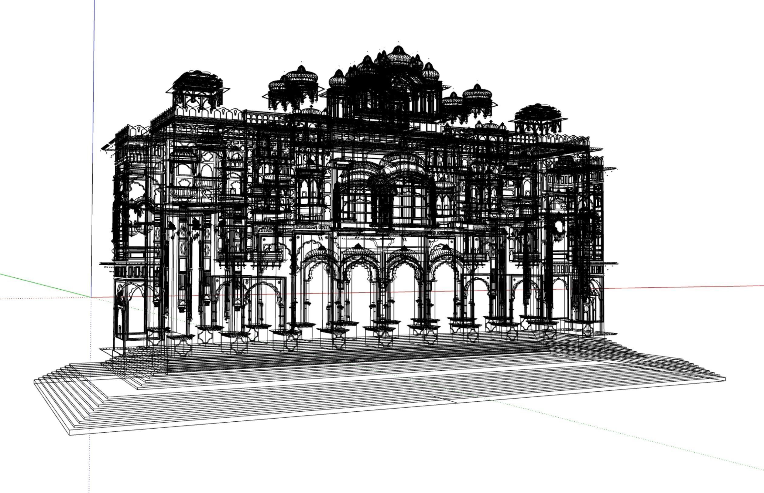 Patrika gate Jaipur 3D model_7