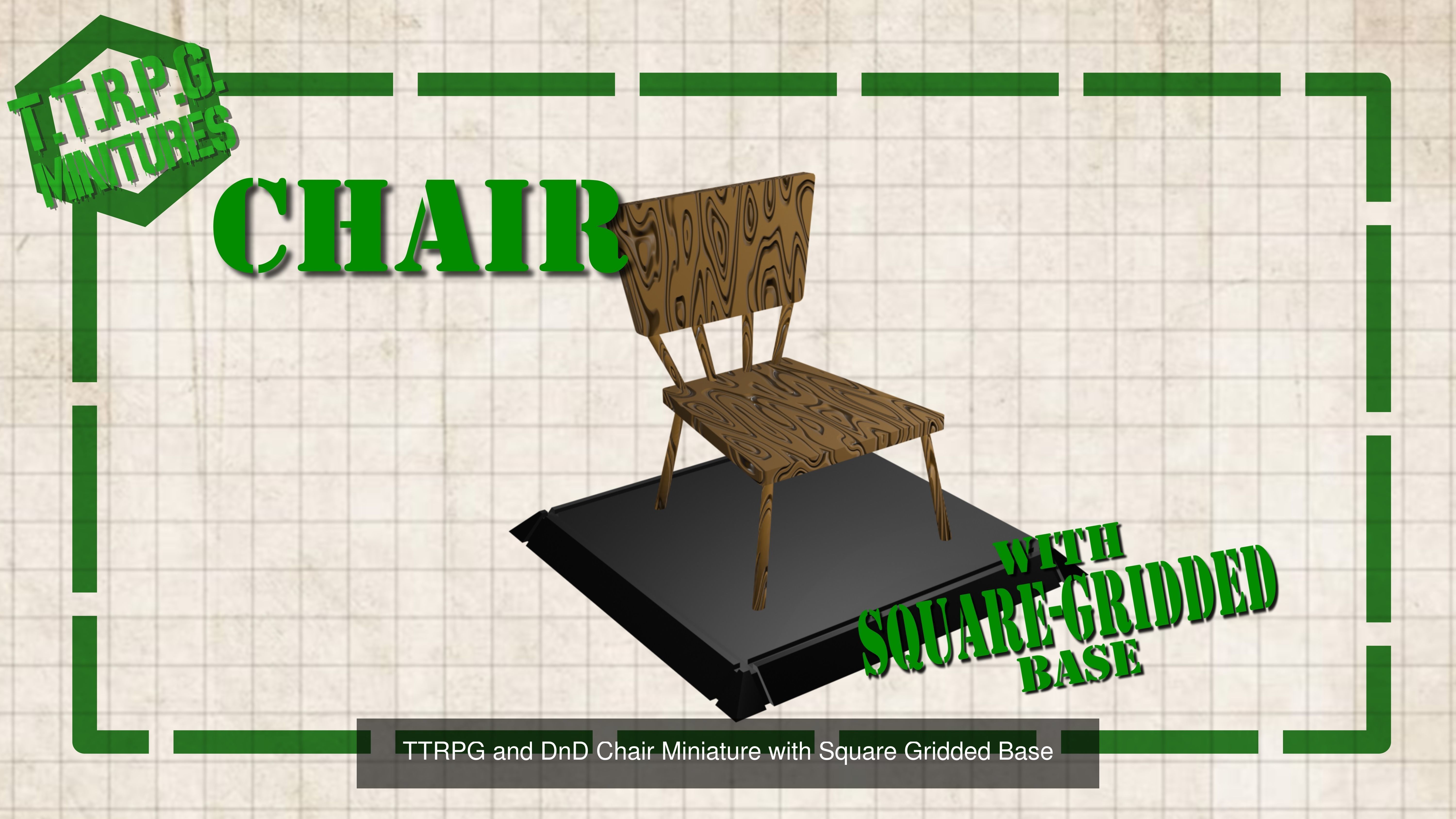 TTRPG and DnD Chair Miniature Variant Set 3D Model Collection _6