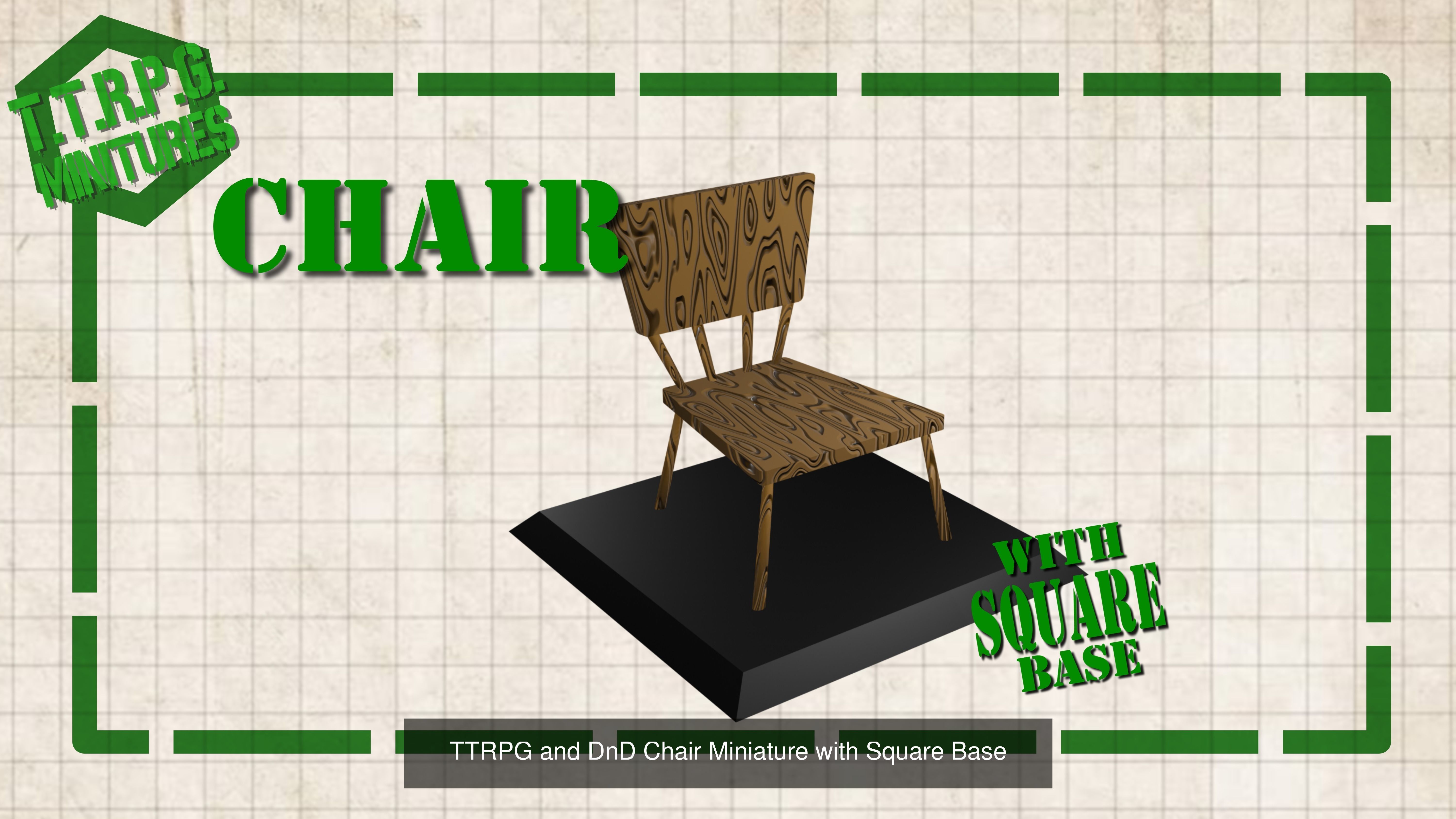 TTRPG and DnD Chair Miniature Variant Set 3D Model Collection _5