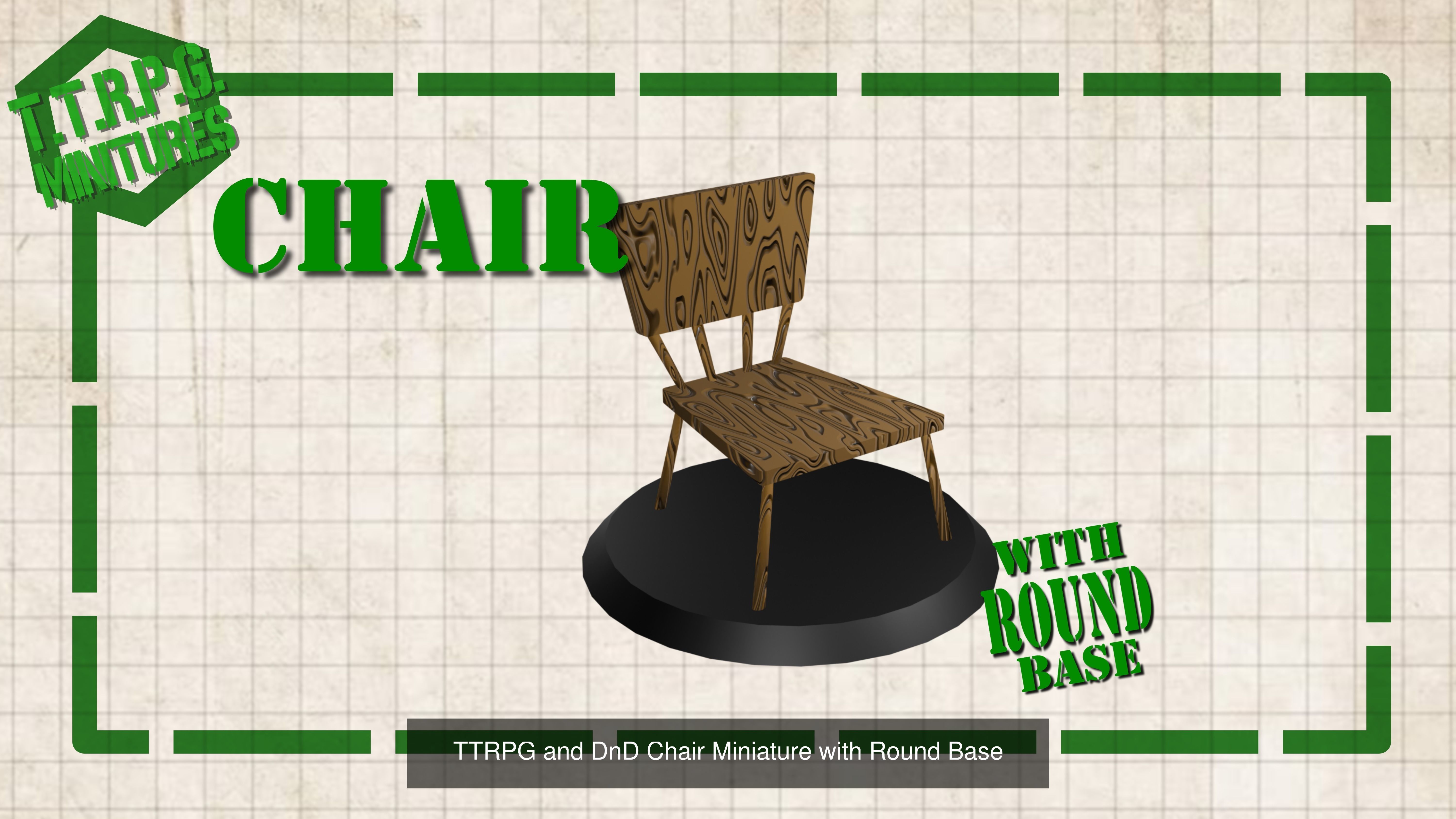 TTRPG and DnD Chair Miniature Variant Set 3D Model Collection _3