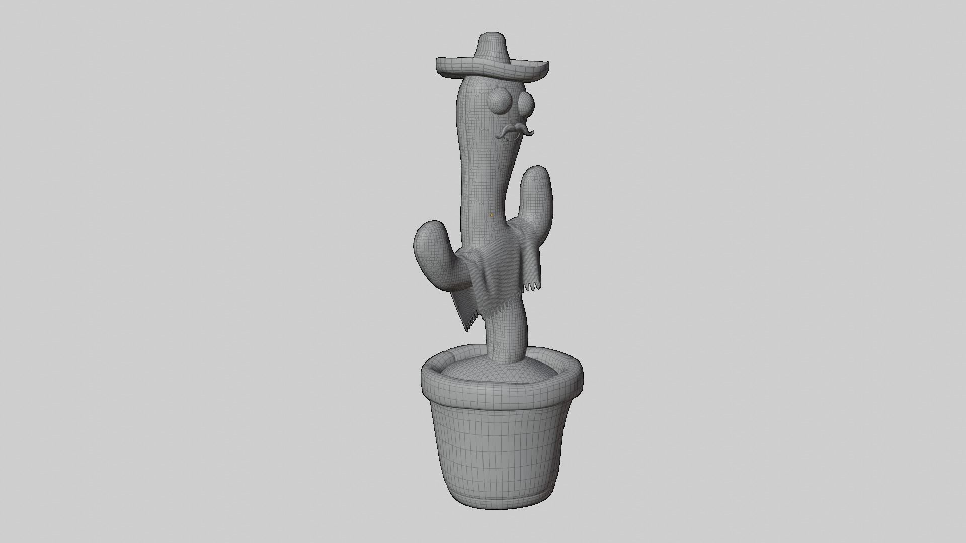 Mexican Dancing Cactus Toy - Rigged and Animated Low-poly 3D model_15