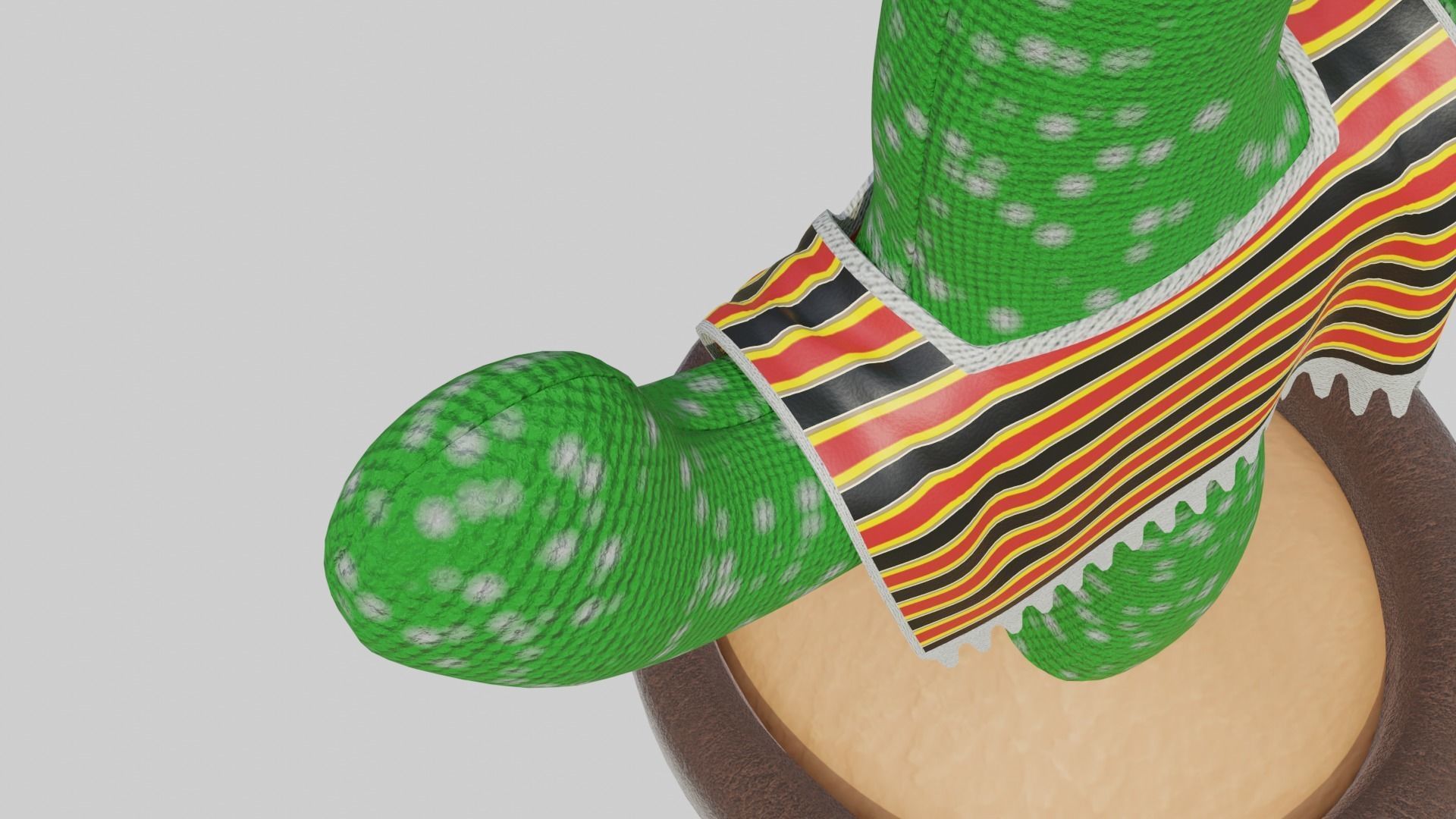 Mexican Dancing Cactus Toy - Rigged and Animated Low-poly 3D model_9