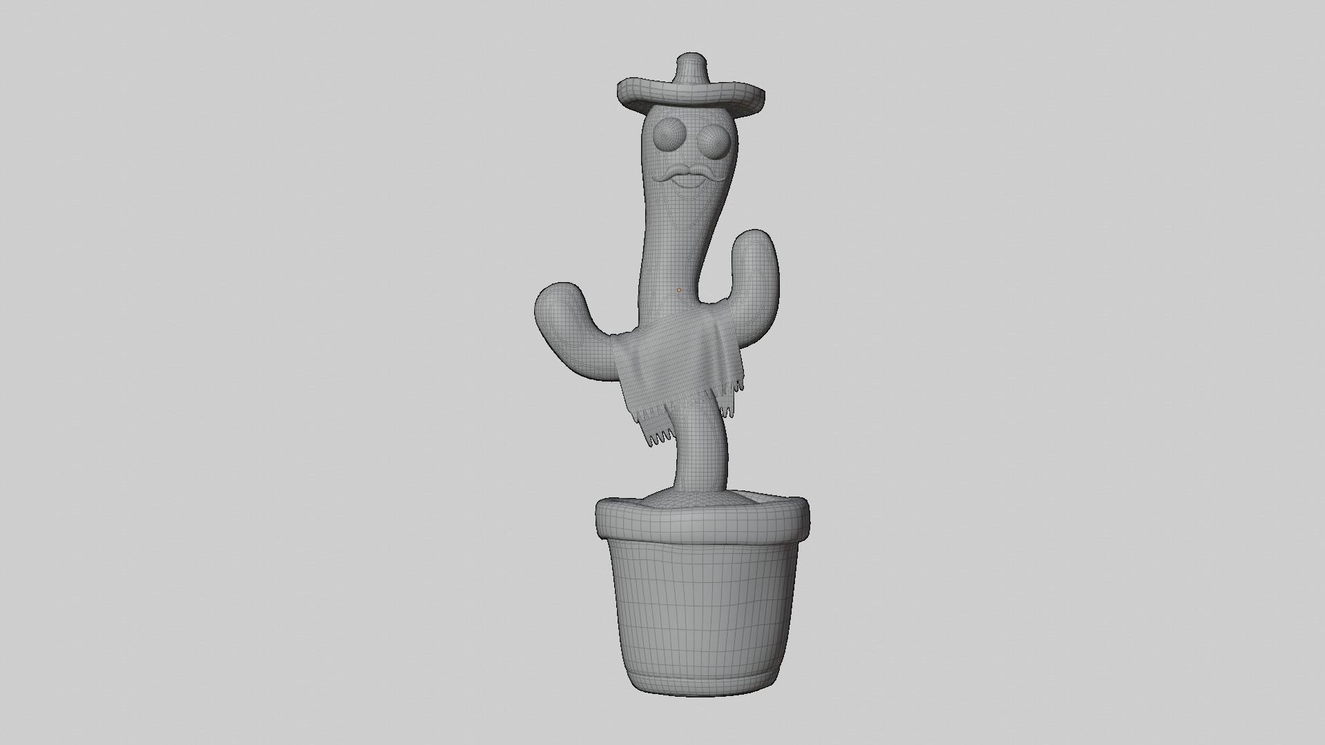 Mexican Dancing Cactus Toy - Rigged and Animated Low-poly 3D model_13