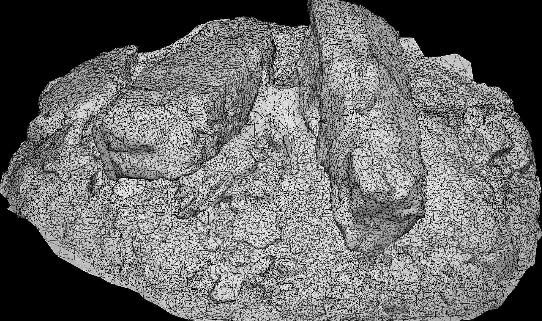 house ruins concrete bricks debris photogrammetry Low-poly 3D model_5