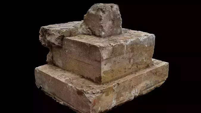 concrete block debris ruins ground photogrammetry 