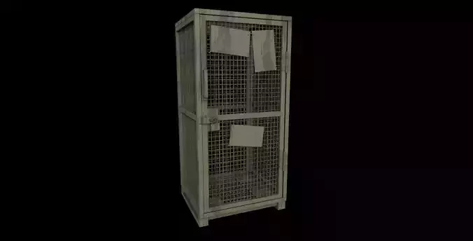 Military Metal Locker 01