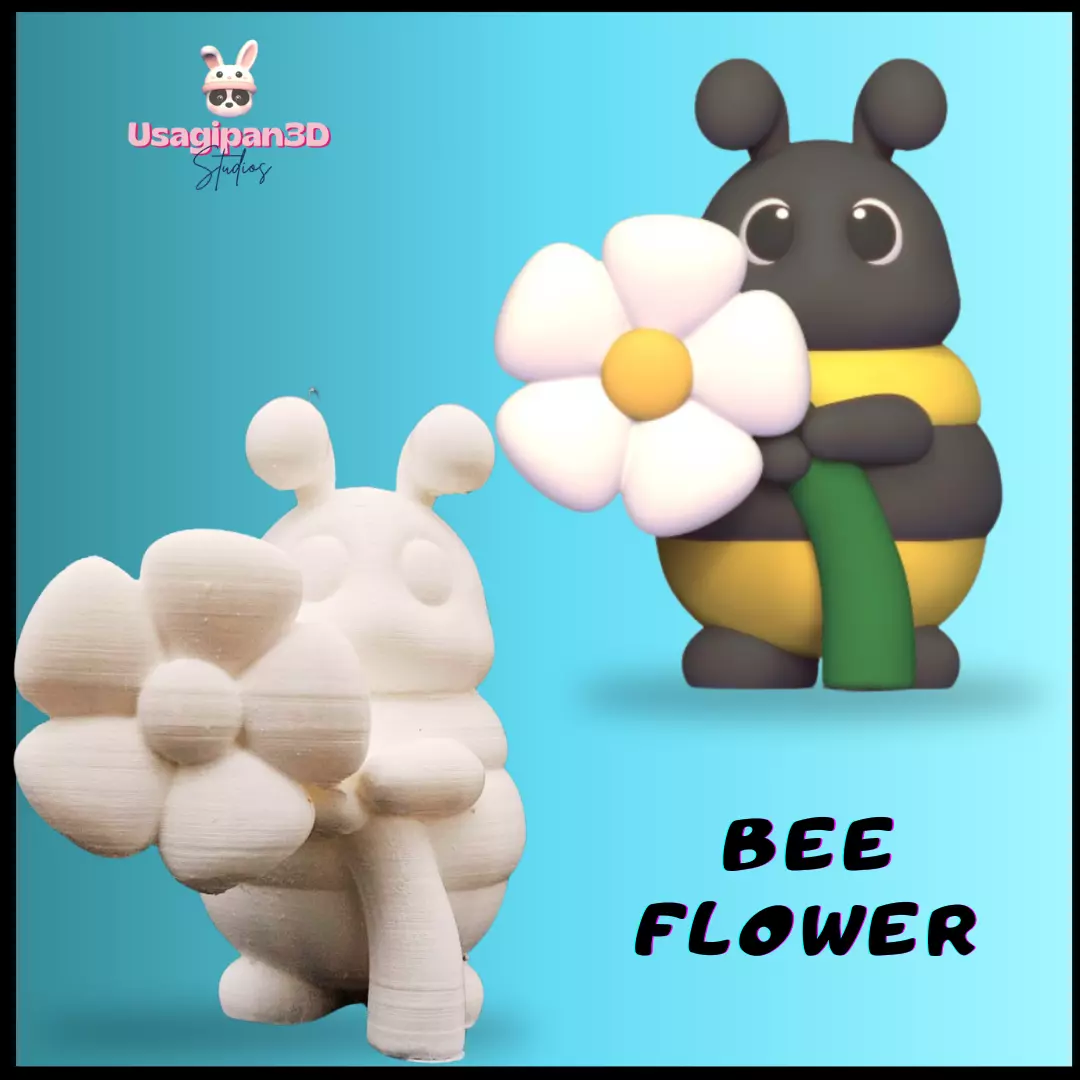 Bee Flower 3D print model_0