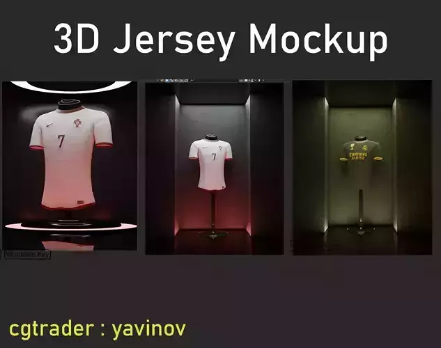 3D Jersey Mockup 3D model