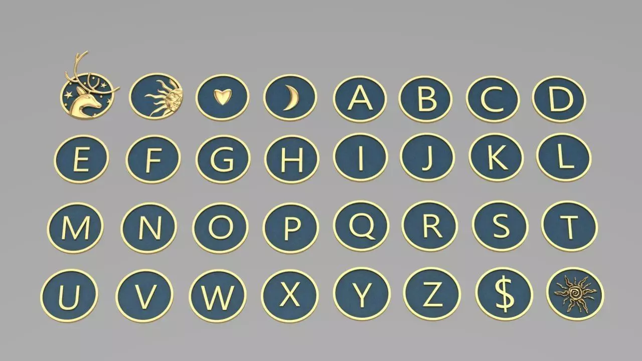 Alphabet and Simple designs for free Free 3D print model