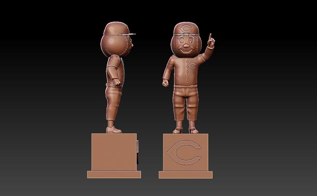 MLB - Mr RED mascot statue - Cincinnati Reds - 3d Print 3D print model_2
