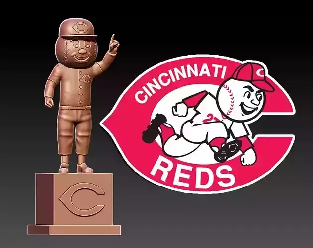 MLB - Mr RED mascot statue - Cincinnati Reds - 3d Print 3D print model