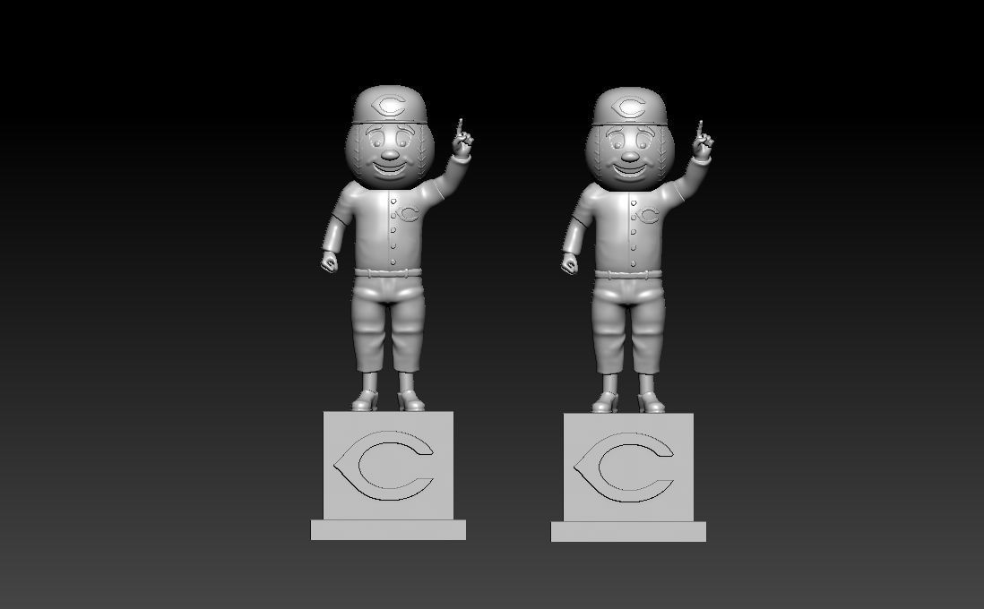 MLB - Mr RED mascot statue - Cincinnati Reds - 3d Print 3D print model_1