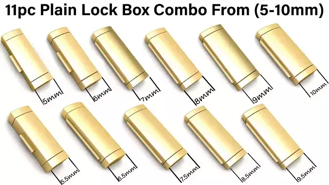 Rectangular Plain Lock Combo From 5 to 10mm 3D Model Collection