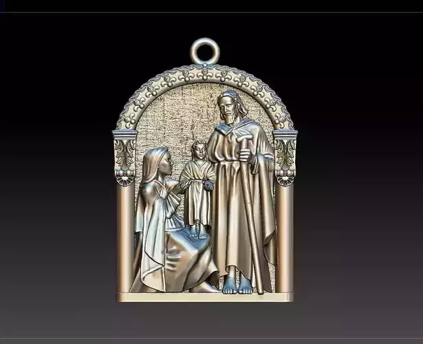 The medal Holy Family
